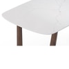 Adria Carrara White Quartz 6 Seater Dining Table In New Walnut Finish
