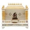 D'Dass White Sheesham and Mdf Wooden Temple For Pooja In Home and Office