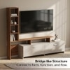 Bluewud Amy Engineered Wood Tvcabinet In Brown Maple & White Finish