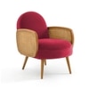 Holden Cane Accent Chair in Maroon Colour