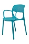 Kepler Brooks Vola Cafeteria Dining Chair in Blue Colour