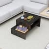 Hexa Engineered Wood Modern Center Table For Living Room In Flower Wenge
