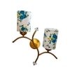 Devansh Metal Electric Wall Light in Gold Colour with Multi Shade Count of 2 Lights