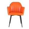 Adiko Leatherette Lounge Chair in Orange Colour
