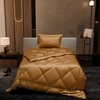 Stoa Paris Satin Comforter Single Bed with 300 TC Ultra Satin Fabric, Gifts for Women  Eternal Glow Gold