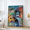 The Castle Decor Girl Power Graffiti Wall Art Framed Painting 20x30 Inch