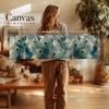 Abstract Peacock Feather Canvas Wall Art 12 x 46 Inch