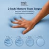 Loom and Needles 2 Layered Gel Memory Foam Mattress Topper Soft 78x72