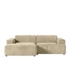 Sophisticated Wood Right Aligned 2-Seater With Upholstery Non Storage Sofa In Grey Colour