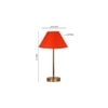 Orange cotton with Metal Gold Table Lamp