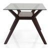 Wesley 6 Seater Dining Table In Dark Walnut Finish