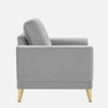 Nency Velvet 1 seater Sofa Grey