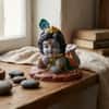 Devotional Lotus Bliss Gopal Statue in Multicolor Colour