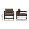 Aura Boucle Fabric Arm Chair in Brown Colour