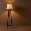 Adrienne Beige Jute Floor Lamp with Beige Jute Base