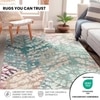 Leaf Design Cotton Rug 4x6 Feet