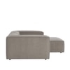 Elegantedge Wood Left Aligned 2-Seater With Upholstery Non Storage Sofa In Grey Colour