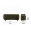 Leroj Boucle 2 Seater Ottoman Bench with Storage  in Olive Green  Color