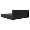 Kaito Queen Bed With Rattan Center Door With Nonwoven Fabric Base