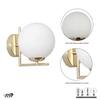 Moon Shine Brass and Frosted White Wall Light
