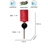 Devansh Metal Electric Wall Light in Black Colour with Maroon Shade Count of 1 Light