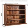 Sierra Solid Sheesham Wood Bookshelf Space Saving Design