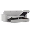 Kowloon Sectional Sofa Cum Bed with Storage in Vapour Grey