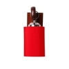 Devansh Solid Wood Electric Wall Light in Brown Colour with Red Shade Count of 1 Light