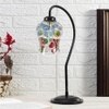 Multicolor Mosaic Glass Curvy Table lamp with Iron Base (EN24)