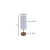 Sylvia Multicolour Fabric Shade Table Lamp with Natural Wooden Base