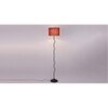 Frankie Zig Zag Iron Floor lamp with Jute Drum Maroon Shade (Z26)
