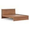 Basel Solid Wood Queen Size Non Storage Bed In Amber Walnut Finish