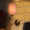 Devansh Metal Electric Wall Light in Gold Colour with Grey Shade Count of 1 Light
