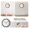 Octagonal Wooden Wall Clock with Dual Time Dial Design