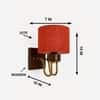 Devansh Metal Electric Wall Light in Black Colour with Off-white Shade Count of 1 Light