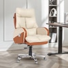 Ettorez Otimo Premium High Back  Boss Chair In Cream And Tan Colour