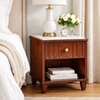 Lumina One Drawer Bedside In Teak Finish
