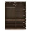 Velora Premium 2 Door 8ft Sliding Wardrobe With Mirror in Blade Grey and Choco Oak Finish