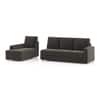 Apollo Compact Sofa (Colour : Smoke, Cushion : Hard, Back Type : High Back, Seating Capacity : Left Aligned 3 Seater + Left Aligned Chaise)