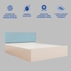 Virabhad Engineered Wood Queen  Size Bed With Hydraulic Storage (Melamine Finish, White Colour)