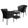 Lismore  Wicker Table And Chair Set In Black Finish