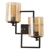 Eliante Modern Wall Lights Mild Steel & Glass Material Brown & Champaign Finish