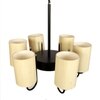 Devansh Steel Cotton Wall Mounted Lamp With Cotton Off White Shade