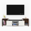 Bluewud Optimal Engineered Wood Tvcabinet In Brown Maple & White Finish