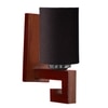 Devansh Solid Wood Electric Wall Light in Black Colour with Black Shade Count of 1 Light
