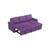 Solace  Pull Out Sofa cum Bed  in Purple Colour