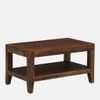 Scout Rectangular Solid Wood Coffee Table In Teak Finish