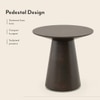 Odin Solid Wood Side Table in Mocha Walnut Finish