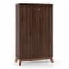 Webster 24 Pair Shoe Rack in Walnut Finish