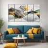 The Castle Decor Nature Art Wall Painting Wooden Framed 27x48 Inch (Style 12)